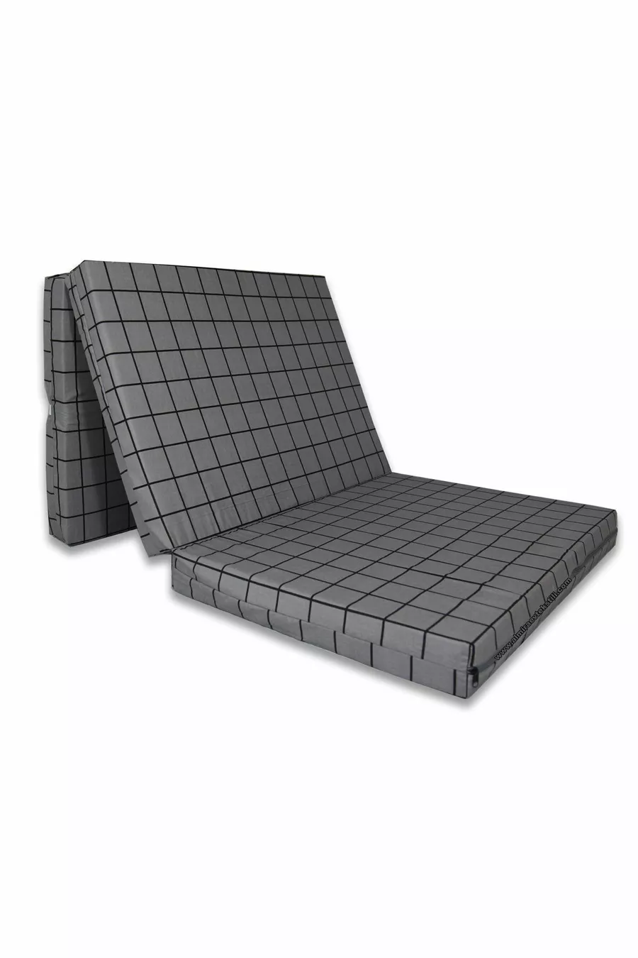 Matelas pliant en mousse avec coussin en mousse  Cm à carreaux
