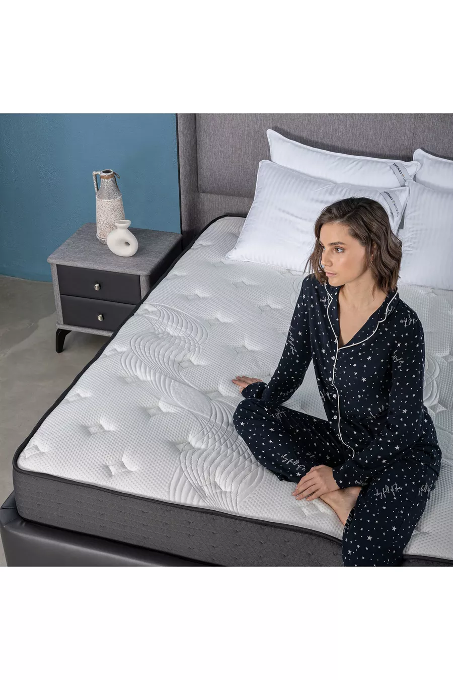 Matelas Uykucu Elite avec plateau-coussin et mousse à mémoire de forme