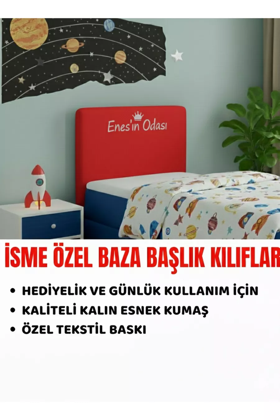HOUSSE DE TÊTE DE LIT PERSONNALISÉE AVEC IMPRIMÉ, CADEAU, HOUSSE SIMPLE