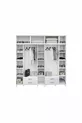 Armoire blanche complète en MDF avec 7 portes et penderie Gözde, montage gratuit