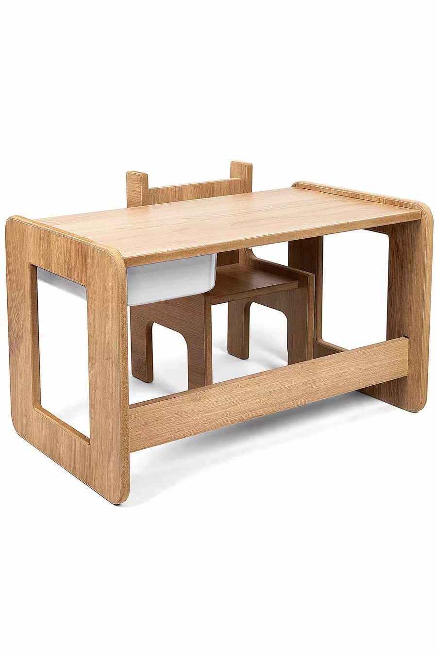 Table de jeu, d'activités et d'animation pour enfants, Noyer-Blanc, MDF de première qualité