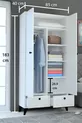 3Atlanta Armoire à 2 tiroirs et 2 portes
