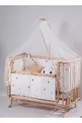 Ensemble de sommeil Mabela Beşik en bois brun avec étoiles