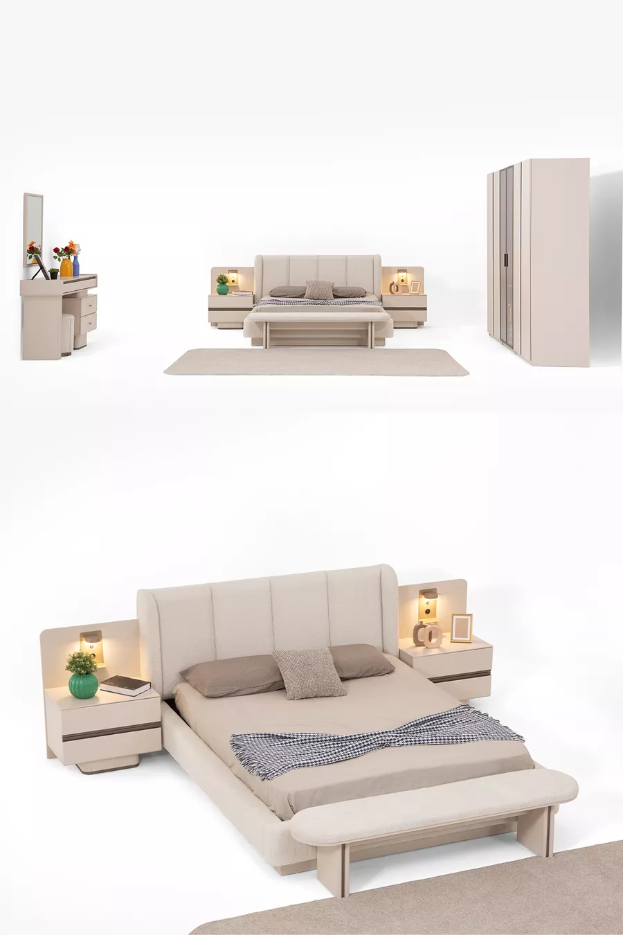 Ensemble de chambre à coucher Lumera