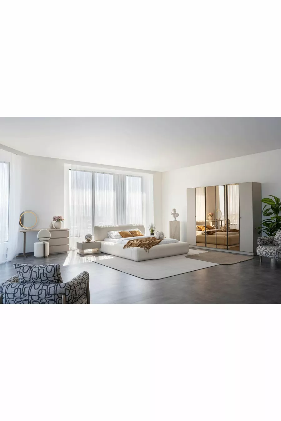 ENSEMBLE DE CHAMBRE À COUCHER MOCHA