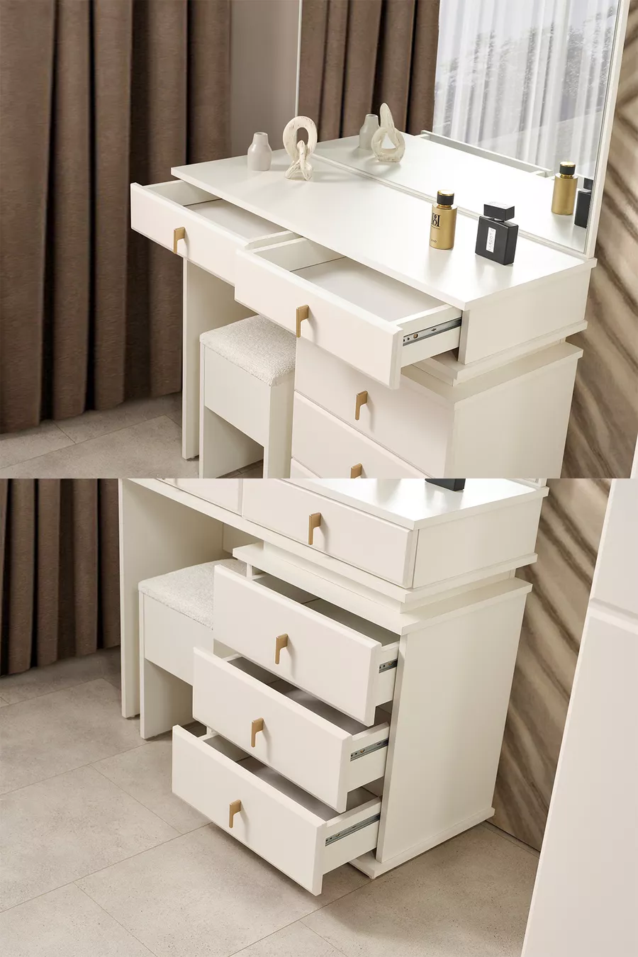 Ensemble de chambre à coucher moderne Masal Benchli à 6 portes