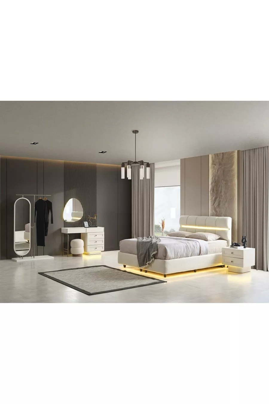 ENSEMBLE DE CHAMBRE À COUCHER ELABOR MDF