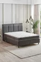 Ensemble 3 pièces Lit, Sommier et Tête de lit Dream Line - Gris foncé, Anthracite