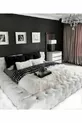 Lit double avec tête de lit, couleur flocon de neige blanc