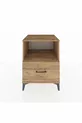 Table de chevet Kronos avec une étagère et un tiroir, pin-pine