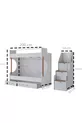 Lit superposé Ranza, noix Vita Bohem avec tiroirs + 2 matelas Comfort