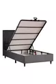 Ensemble de Lit avec Sommier Coffre et Tête de Lit Royal Plus, Matelas à Ressorts avec Protection, Anthracite