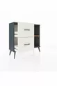Commode Arges à une étagère, 2 tiroirs, Anthracite-Sapin/Mer de pierre