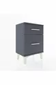 Chevet Arges 2 tiroirs Anthracite-Anthracite