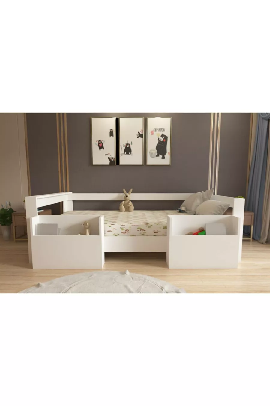 Lit en MDF compatible Montessori -1