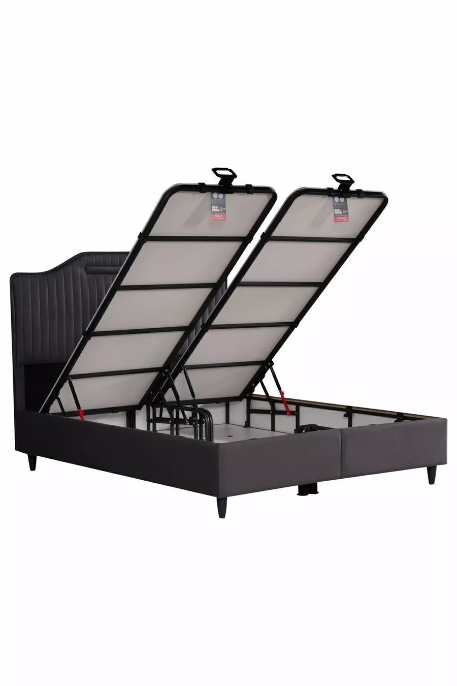 Ensemble tête de lit et sommier avec coffre Royal Lux ANTHRACITE (LIT NON INCLUS)