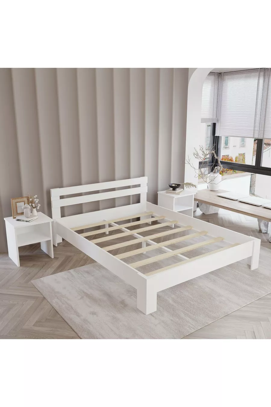 Lit en MDF Compatible Simple et Double | Installation Facile