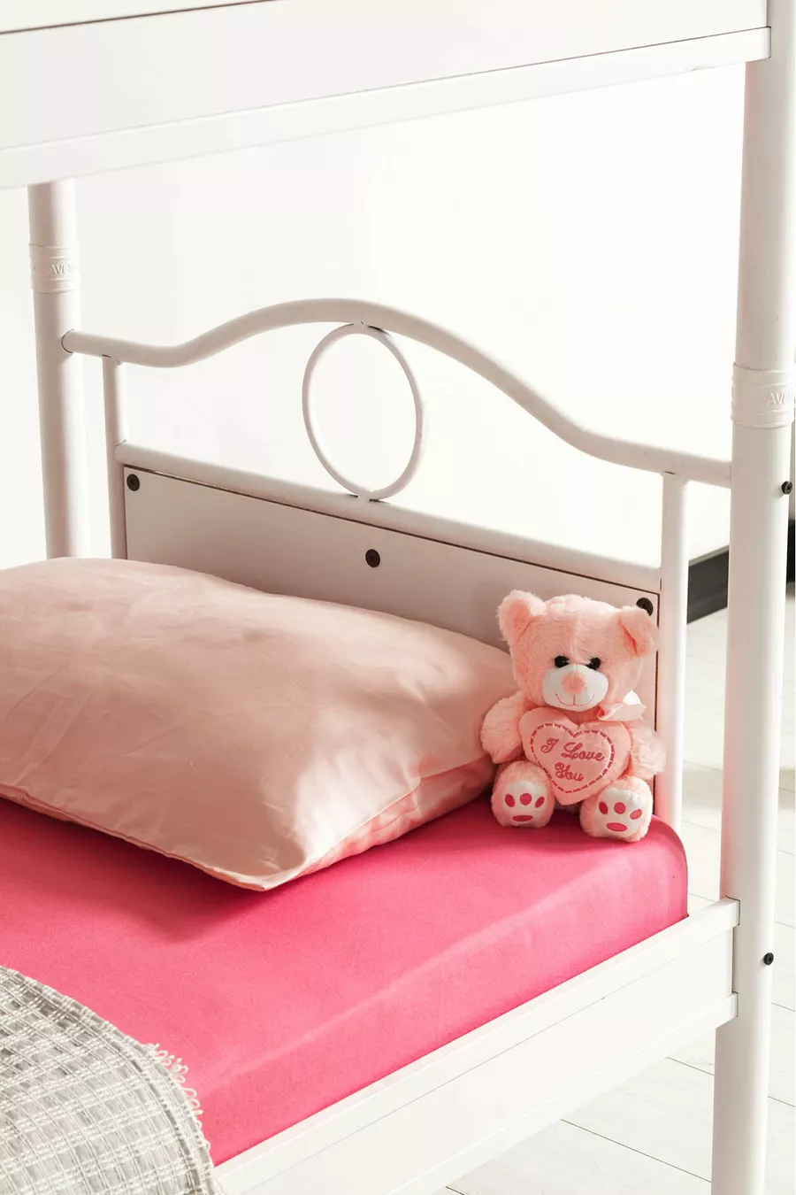 Chambre d'enfant Zümrüt Lit superposé et lit simple en métal Blanc
