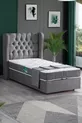 Ensemble de lit Comfort Riga avec sommier simple et tête de lit, gris