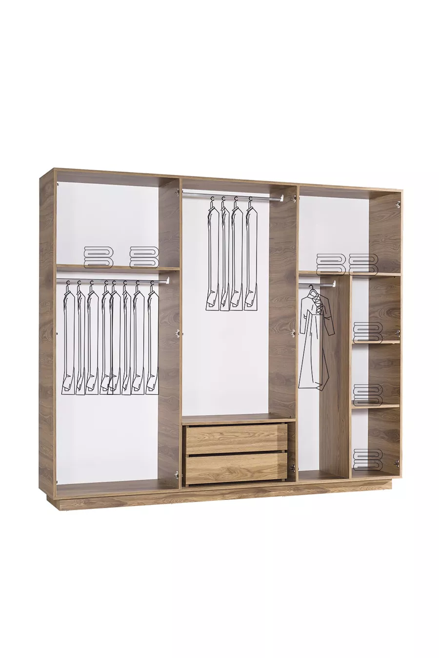 Ensemble de chambre à coucher Nova à 6 portes