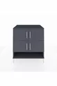 Commode Kronos 4 étagères 4 portes Anthracite-Anthracite