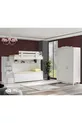 Lits superposés, Lit superposé avec 3 portes + 3 matelas Comfort