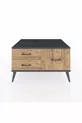 Commode Kronos 3 étagères Anthracite-Anthracite/Sapin