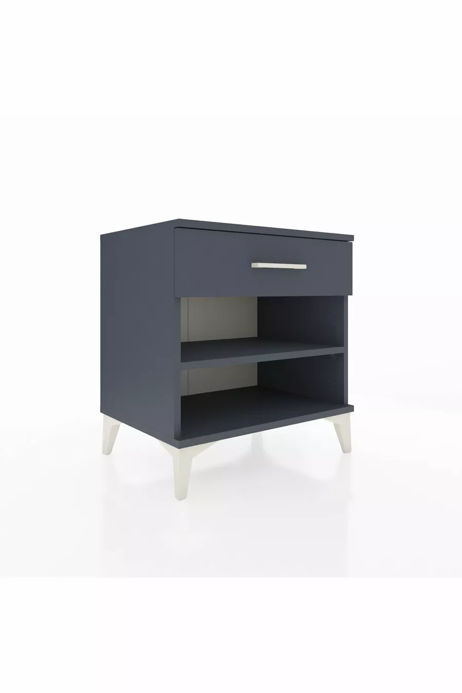 Table de chevet Hyperion avec une étagère et un tiroir, anthracite-anthracite