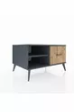 Commode Kronos à une étagère et un tiroir Anthracite-Anthracite/Merisi