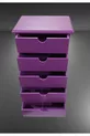 Hobi ERDL Commode Boîte à Bijoux et Maquillage 5 Tiroirs Peinture Brillante VIOLET Fait Main
