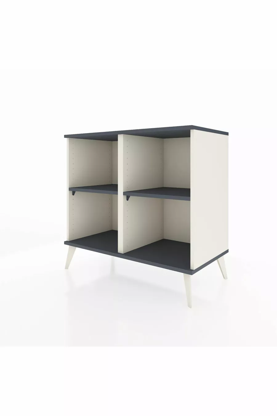 Commode Hyperion 2 étagères Pierre de lune-Anthracite