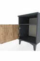 Chevet Hyperion avec une étagère unique et une porte unique Anthracite-Pin