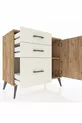Commode Hyperion avec une étagère, 3 tiroirs et une porte, pin-pin / pierre de lune