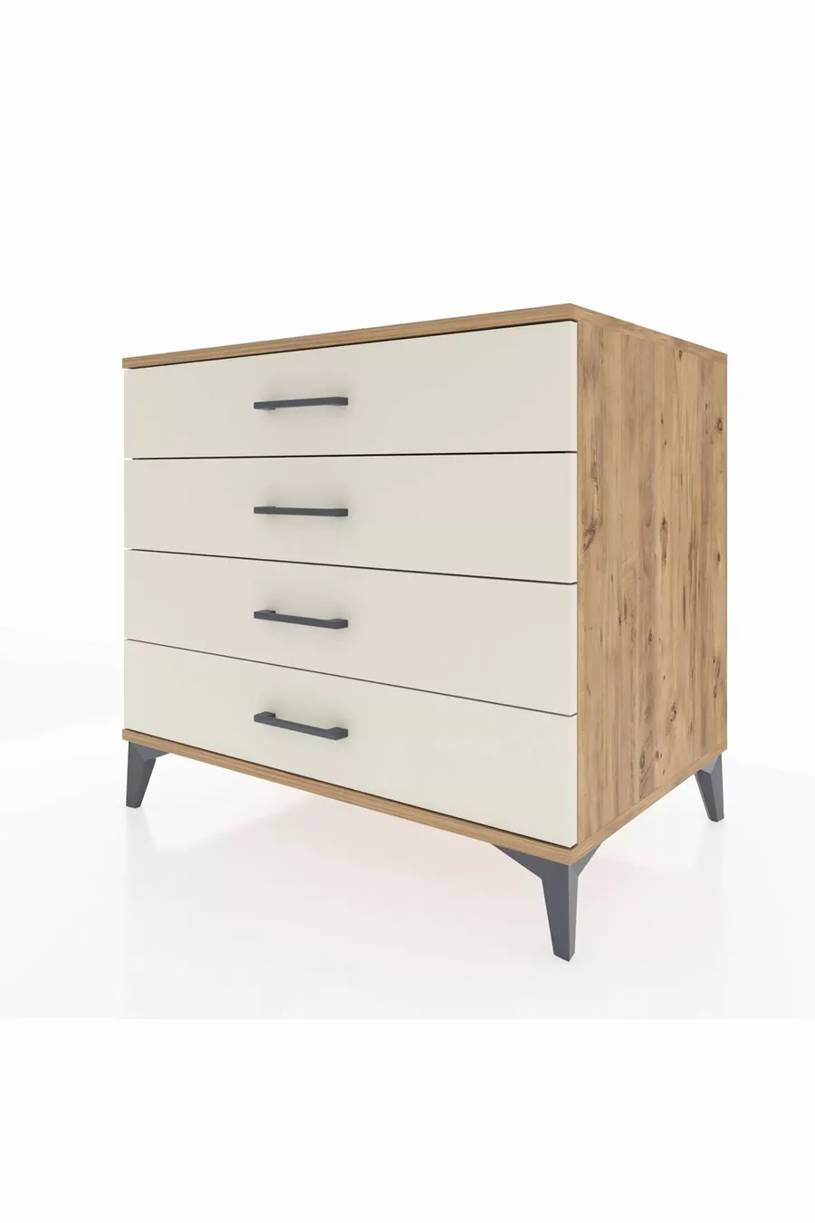 Commode Kronos à 4 tiroirs Pin-Pierre d'Agate