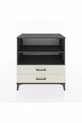 Commode Hyperion 2 étagères 2 tiroirs Anthracite-Pierre de Lune
