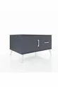 Commode Kronos avec une étagère, un tiroir et une porte, Anthracite-Anthracite