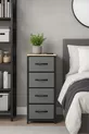 Commode à 4 tiroirs Organisateur pour chambre à coucher Organisateur pour enfants Armoire à jouets en cuir avec tiroirs