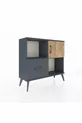 Commode Arges à 2 étagères, 1 tiroir, 1 porte, Anthracite-Sapin/Anthracite