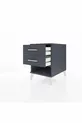 Table de chevet Kronos à 2 tiroirs Anthracite-Anthracite