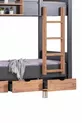 Lit superposé Ranza Asya avec tiroirs amovibles, 2 matelas Comfort