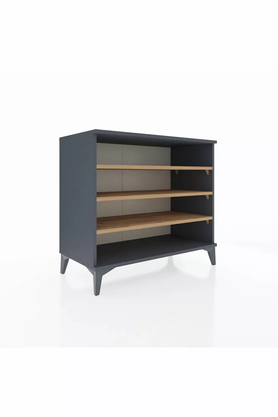 Commode Hyperion 3 étagères Anthracite-Pin
