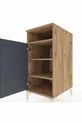 Table de chevet Kronos à 3 étagères avec 1 porte, pin-anthracite