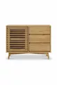 Console en bois naturel Ligna - Avec porte et 3 tiroirs