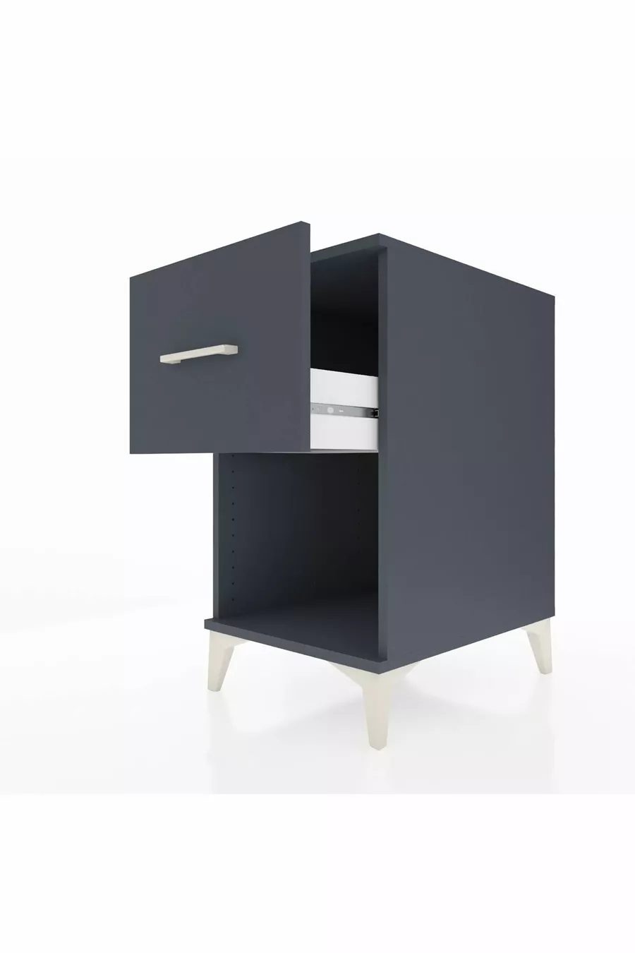 Chevet Kronos avec un tiroir unique Anthracite-Anthracite