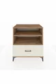 Commode Kronos à 2 étagères et 1 tiroir en pin et quartz