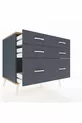 Commode Kronos 6 tiroirs Anthracite-Cèdre/Anthracite