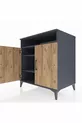 Commode Kronos avec 3 étagères, 1 tiroir et 2 portes, Anthracite-Sapin