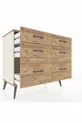 Commode Hyperion 6 tiroirs Pierre de lune-Sapin