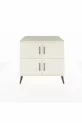 Commode Kronos 2 étagères 4 portes Pierre de lune/Pierre de lune/Pin