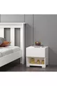 Table de chevet blanche en MDF sans rail